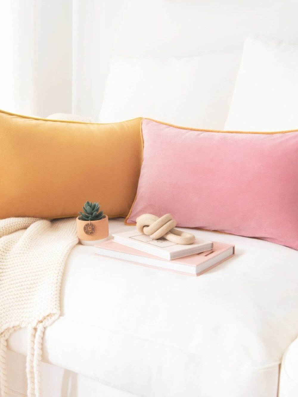Decorative Throw Pillow Covers Cushion Cases, Set of 2 Soft Velvet Modern